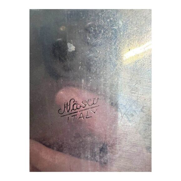 Vintage MCM Modern Nasco Italy Hammered Aluminum Ice Bucket With Lid & Handle - Picture 4 of 7